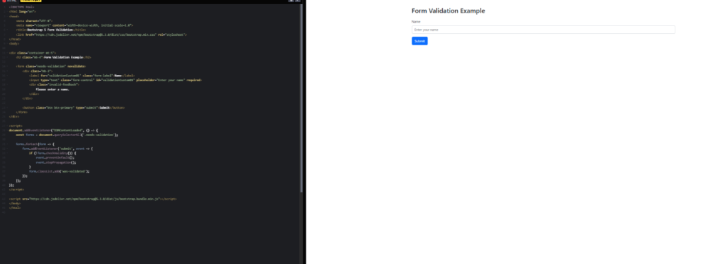 Free Bootstrap Form Validation Tutorial | At Iqra Technology