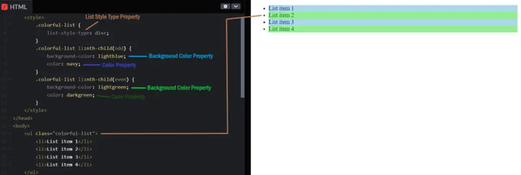 Styling-List-With-Colors
