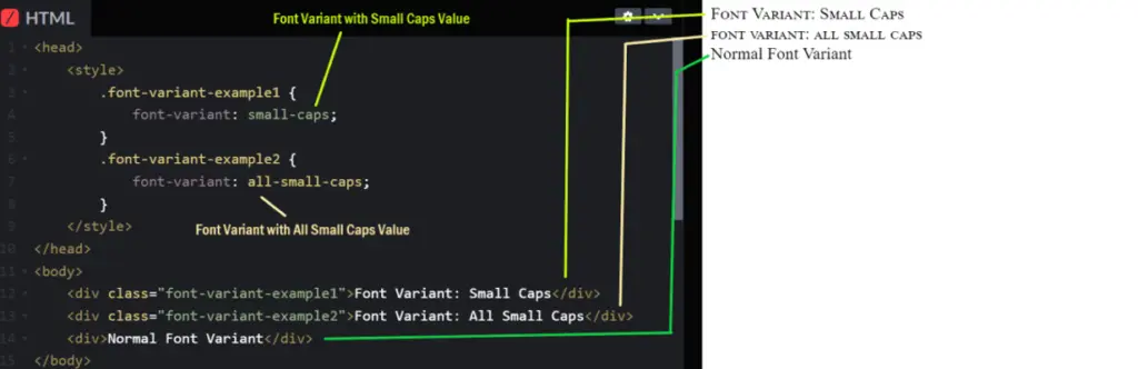 font-variant