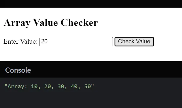 Array-value-checker