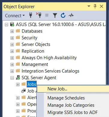 scheduling the above task to run on