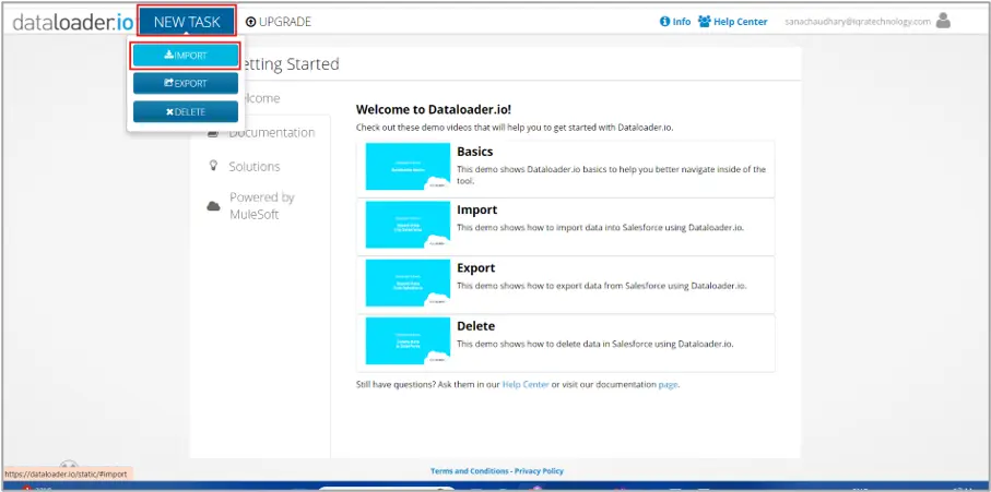 Start-Uploading