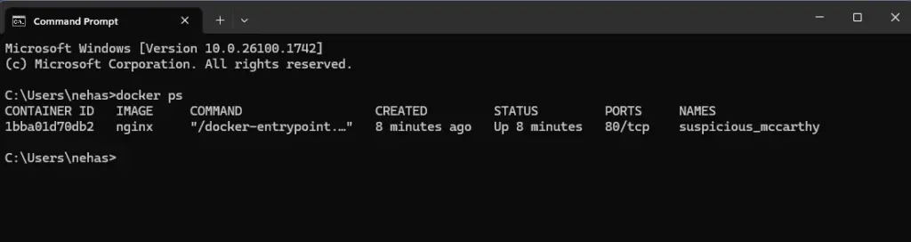 Docker-ps