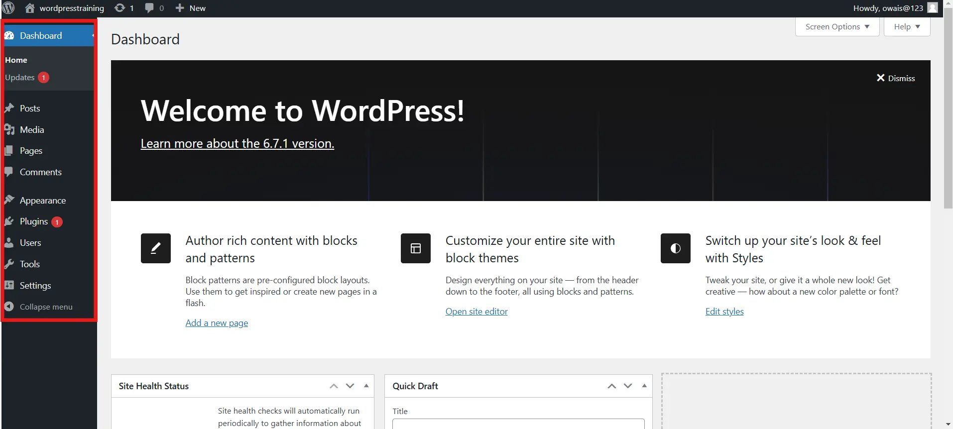 WP-Sidebar-menu