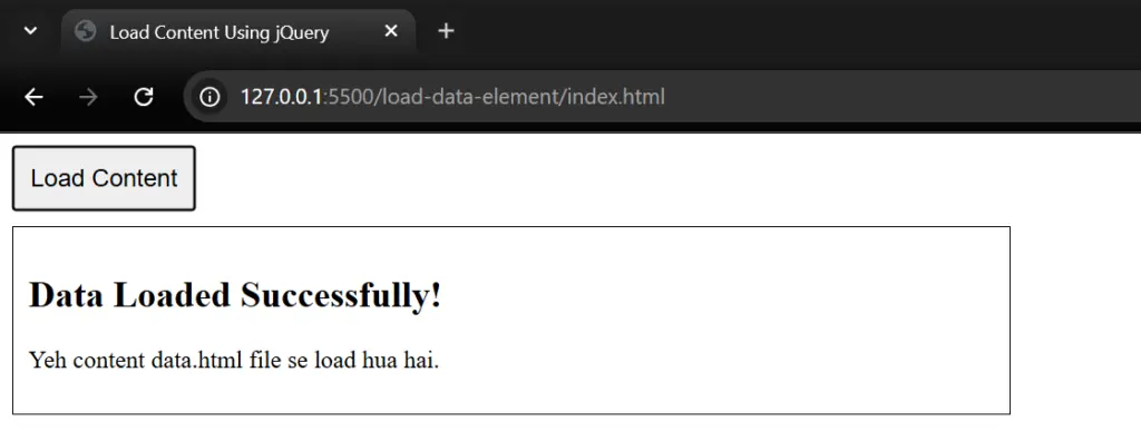Load External Content