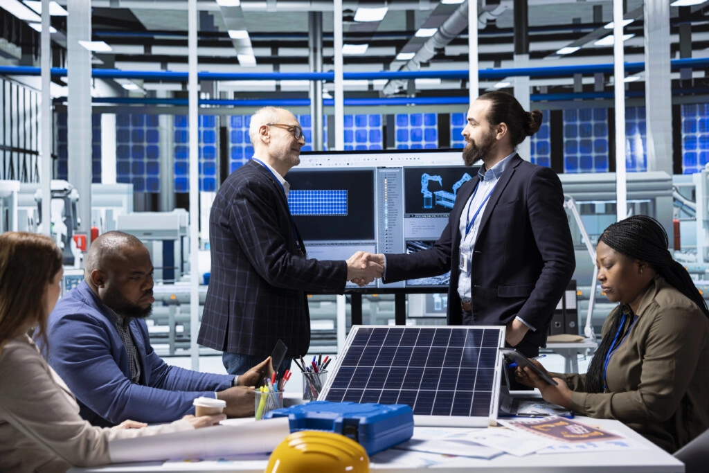 industrial-plant-shareholders-doing-handshake-meeting-conduct-research