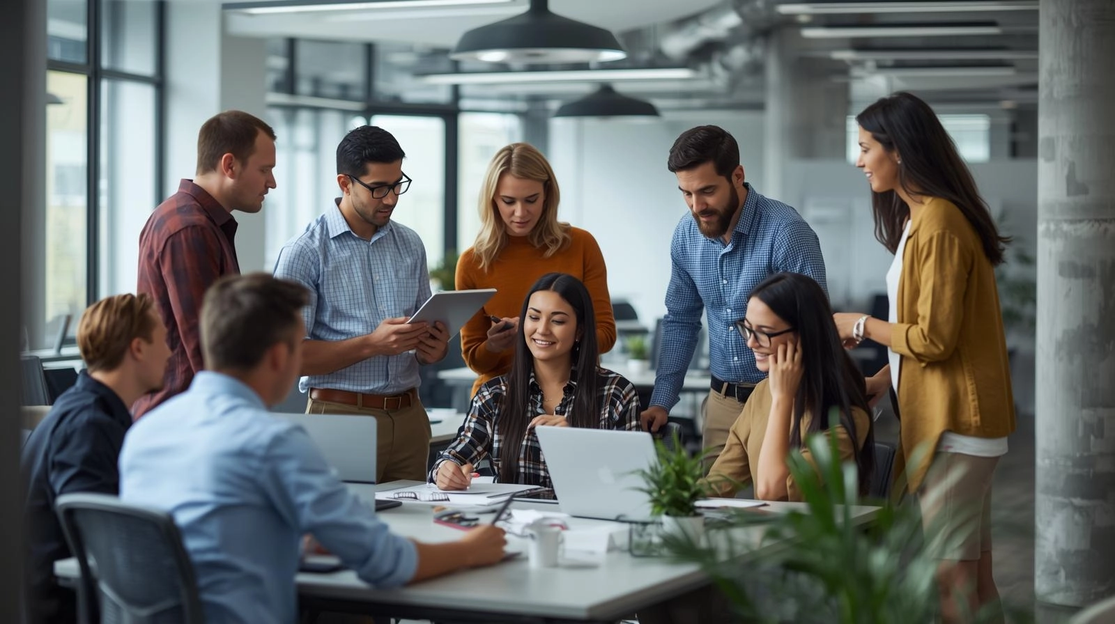 generate professional image of people working in office (1)