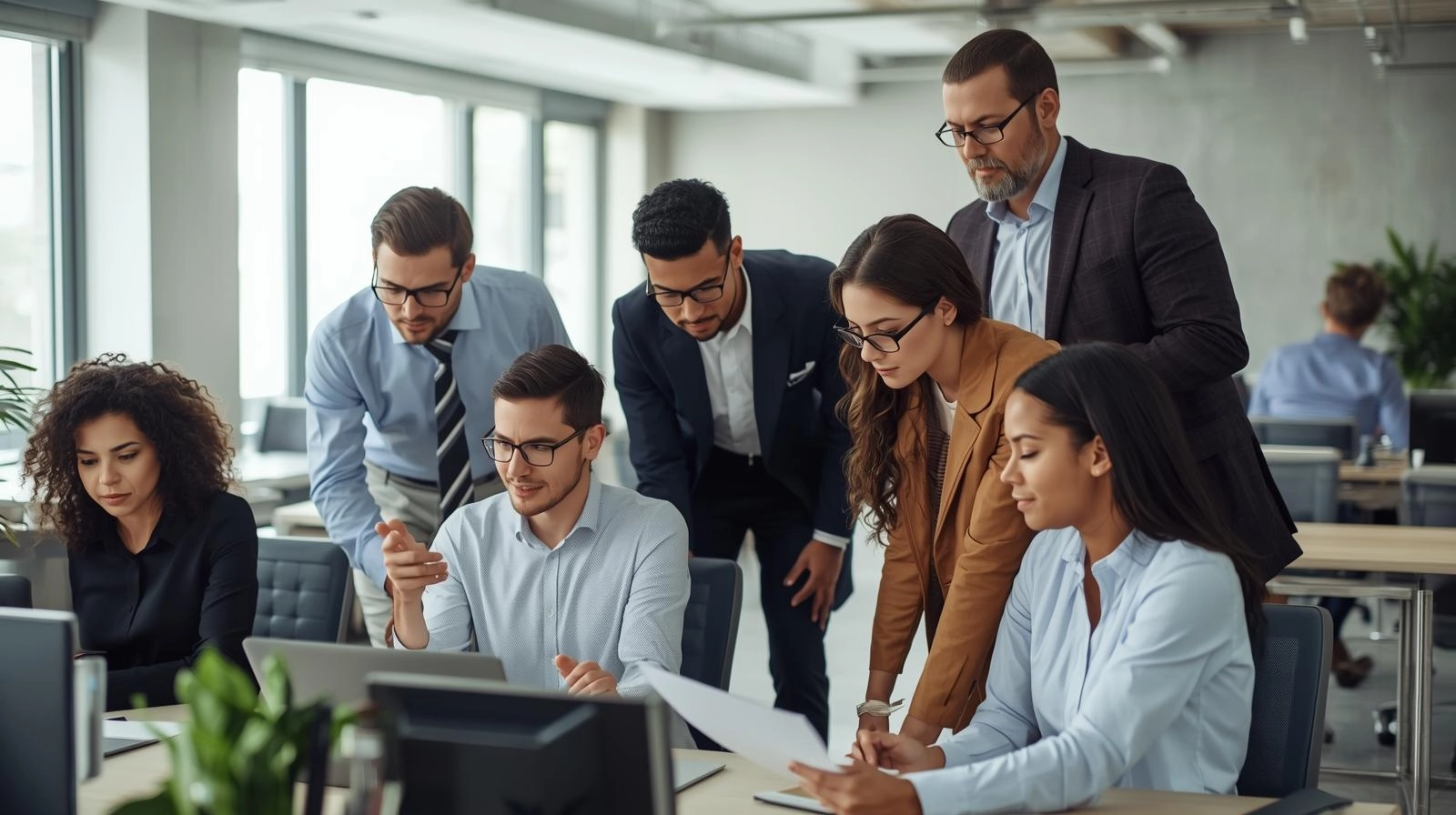 generate professional image of people working in office (5)