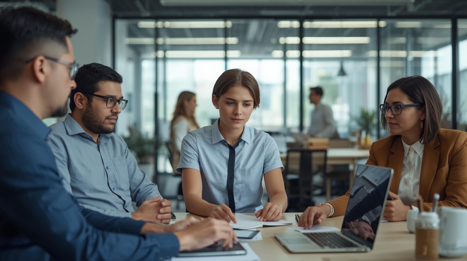 professional images of people working in office