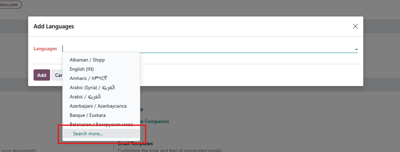 Set-Up & organization Profile